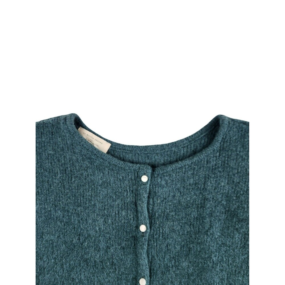 Sézane Gaspard Cardigan Sage Green Mohair Alpaca Blend Knit Sweater Small - Picture 3 of 8